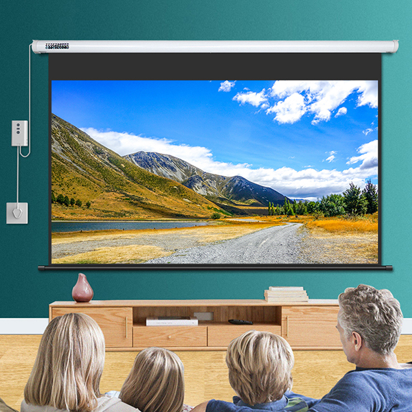 100inch Home Theatre PVC Electric Projection Screen Motorized in Ceiling Projector Screen